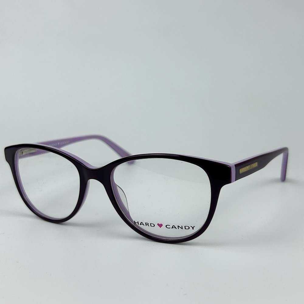 Hard Candy HC43 LAV Womens Eyeglasses Frame Purple Plastic Full Rim 52-18-135mm